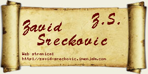 Zavid Srećković vizit kartica